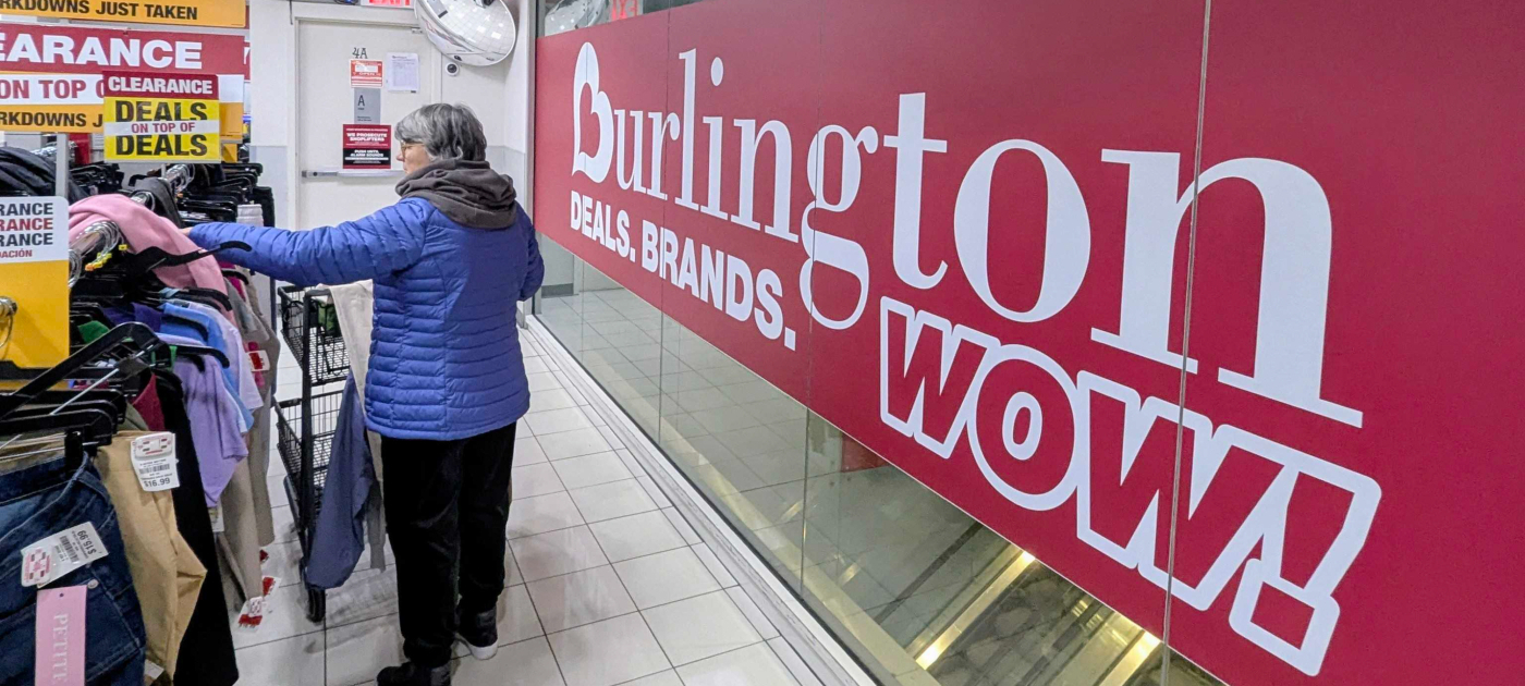 A consumer shops in the Burlington store in Manhattan's Union Square neighborhood in New York City, on March, 6, 2026.