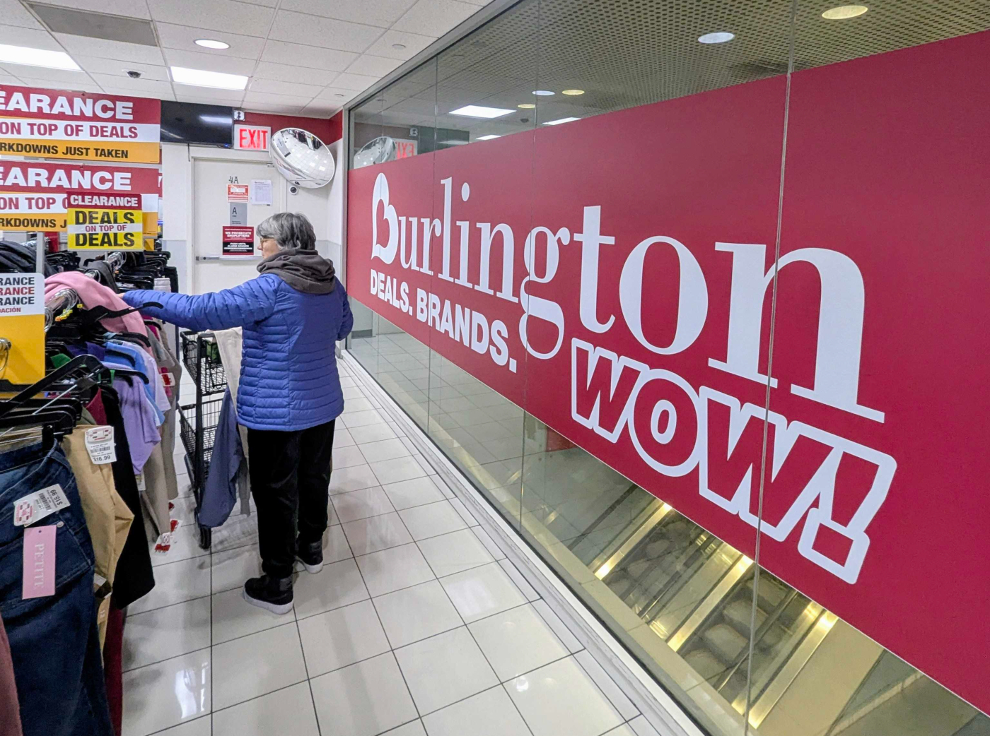 A consumer shops in the Burlington store in Manhattan's Union Square neighborhood in New York City, on March, 6, 2026.