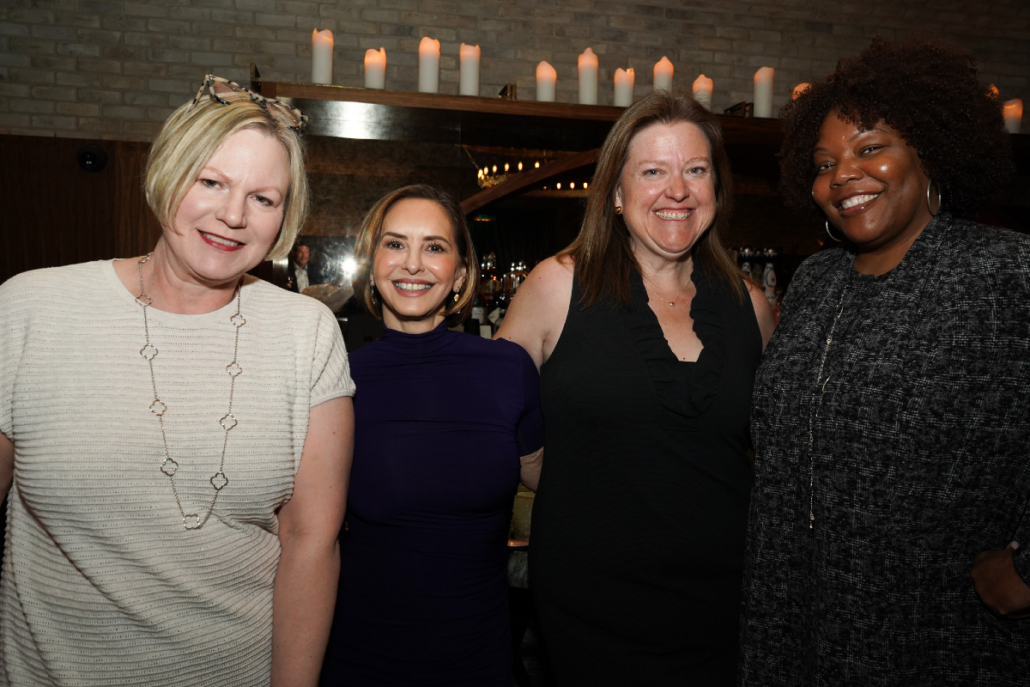 Sally Beauty CEO Denise Paulonis with Stacy Berns, Mastercard's Emilie Kroner and Michael Kors' Sharonda Weatherspoon Sally Beauty CEO Denise Paulonis with Stacy Berns, Mastercard's Emilie Kroner and Michael Kors' Sharonda Weatherspoon